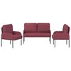 vidaXL Setovi sofa 3 pcs Vinska crvena 115 x 56 x 80 cm &Scaron;perploča