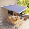 vidaXL Kazetna tenda na ručno uvlačenje 400 x 300 cm plavo-bijela