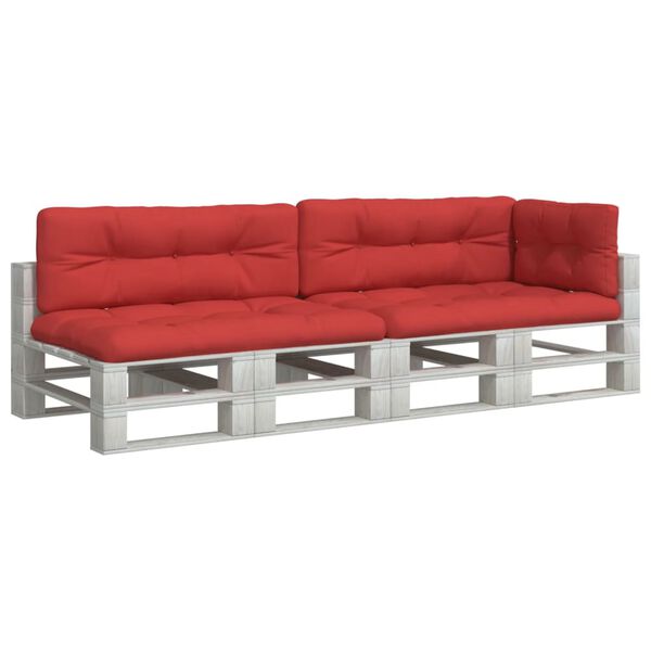 vidaXL Jastuci za palete 5 kom crveni od tkanine