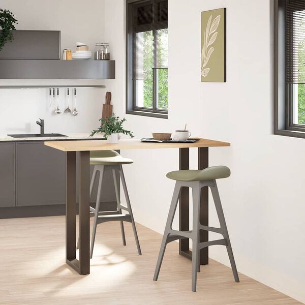 vidaXL Noge za barski stol U-oblika 2 kom Prirodni čelik 50 x (100-101) cm Čelik