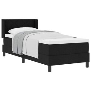 vidaXL Krevet s opruga kutije s uzglavljem Crna 200 x 80 cm tkanina