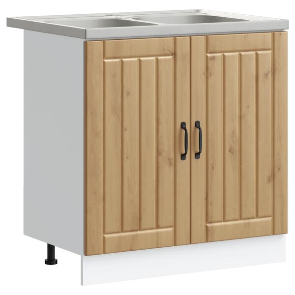 vidaXL Kuhinjski ormarić za sudoper Lucca 2 pcs Umjetnički hrast