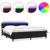 vidaXL Box Spring krevet s madracem i LED crni 200x220 cm samt