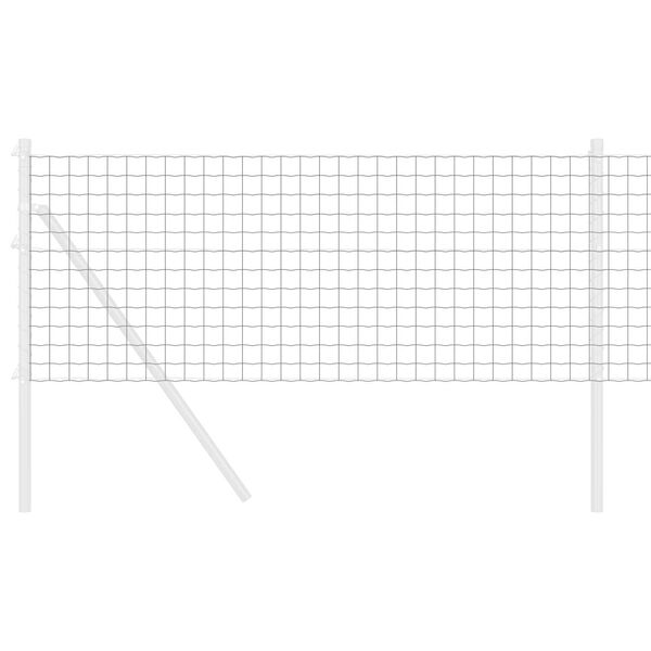 vidaXL Euro ograda Siva 0.8 x 10 m Željezo prekriveno PVC-om