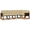 vidaXL Set vanjskih sofa 5 kom. Prirodna i bež