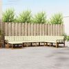 vidaXL Set vanjskih sofa 8 pcs Prirodna i krem Čvrsto drvo akacije