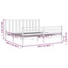 vidaXL Okvir za krevet s uzglavljem crni 200 x 200 cm od masivnog drva