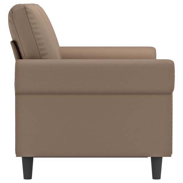 vidaXL Dvosjed od tkanine boja cappuccina 120 cm od umjetne kože