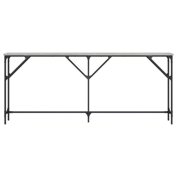 vidaXL Konzolni stol siva boja hrasta 180x23x75 cm konstruirano drvo