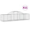 vidaXL Lučne gabionske ko&scaron;are 11 kom 200x50x40/60 cm pocinčano željezo