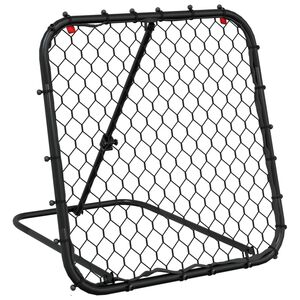 vidaXL Nogometna mreža za odbijanje podesiva crna 84x73x60-80 cm čelik