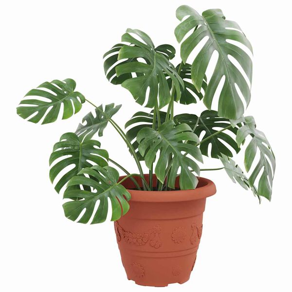 vidaXL Okrugla saksija za cveće 24 pcs Crvena cigla &Oslash; 26 x 21.5 cm