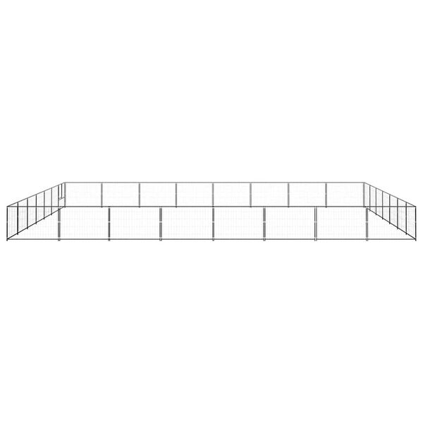 vidaXL Kavez za pse crni 56 m&sup2; čelični