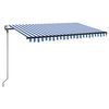 vidaXL Povlačivi tende Plava i bijela 400 &times; 300 cm Poliester
