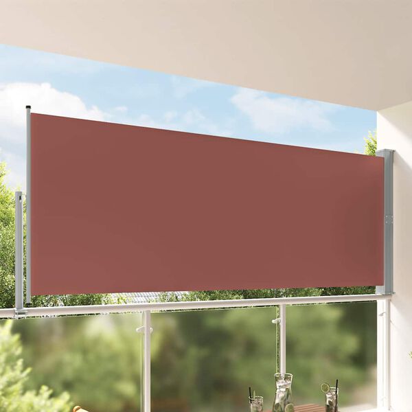 vidaXL Uvlačiva bočna tenda za terasu 140 x 300 cm smeđa