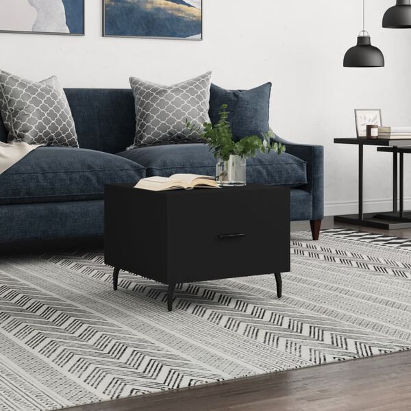 vidaXL Stolić za kavu crni 50 x 50 x 40 cm od konstruiranog drva