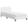 vidaXL Krevet s madracem Dover bijeli 90 x 200 cm od umjetne kože