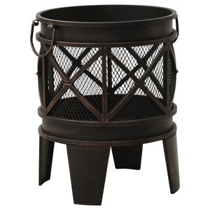 vidaXL Rustična posuda za vatru sa žaračem &Phi; 42 x 54 cm čelična