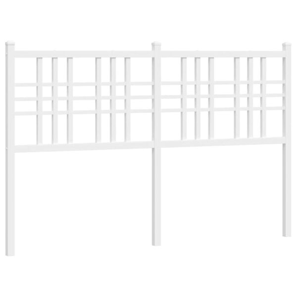 vidaXL Metalno zamjensko uzglavlje bijelo 120 cm