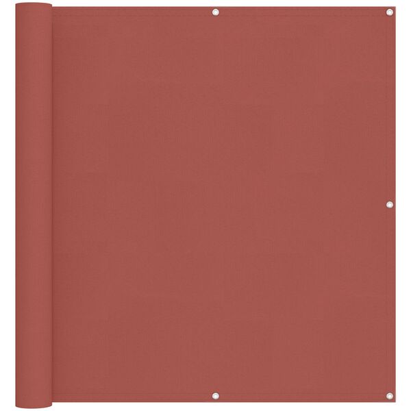 vidaXL Balcony ekran Terakota 110 x 500 cm Oxford tkanina