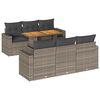 vidaXL 7-dijelni set vrtnih sofa sivi od poliratana