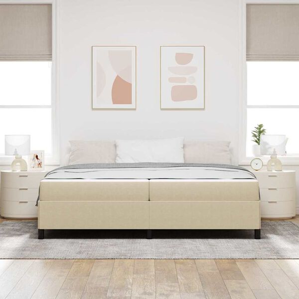 vidaXL Krevetna konstrukcija Svijetlozeleni sivi 200 x 200 cm tkanina