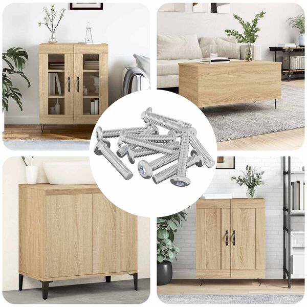 vidaXL Vijak s plastičnom glavom 12 pcs Srebrno M6 x 35 mm Čelik