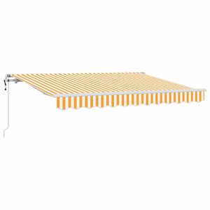 vidaXL Skrovita tenda Žuta 250 x 200 cm tkanina