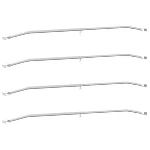 vidaXL Kuka za platna za prikolice 4 pcs Srebrno 100-145 cm Aluminij