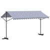 vidaXL Samostojeća tenda plavo-bijela 400 x 300 cm od tkanine i čelika