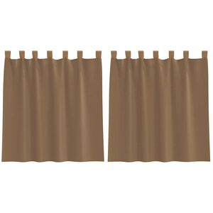 vidaXL Voile zavjese s petljama 2 kom svijetlosmeđe 140x140 cm