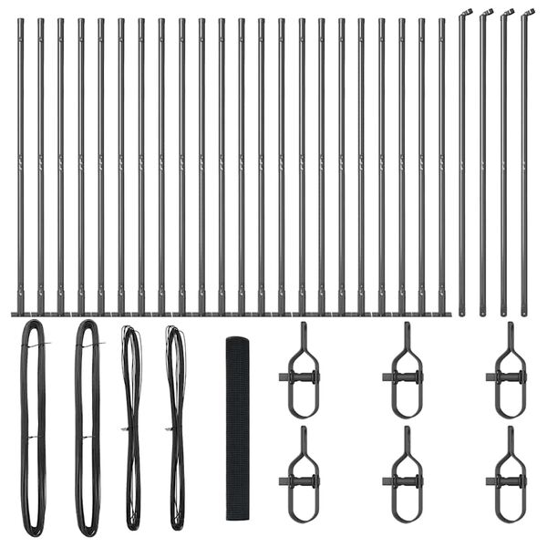 vidaXL Stup za ogradu Siva 50 x 1,2 m (16 x 16 mm mreža) Čelik i PVC