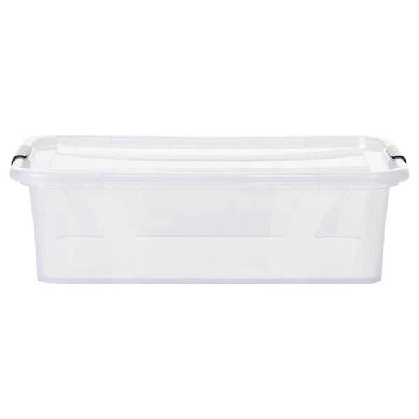 vidaXL Kutije za pohranu s poklopcima 2 kom prozirne 21 L