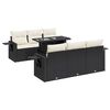 vidaXL 7-dijelni set vrtnih sofa od poliratana s jastucima crni