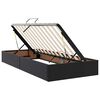 vidaXL Krevet s od storage s madracem Crna 100 x 200 cm Lažna koža