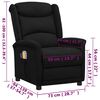 vidaXL Električna masažna fotelja od mikrovlakana crna