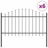 vidaXL Vrtna Ograda WOERDEN 6 kom. 170 x 140 cm Siva