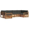 vidaXL Set vanjskih sofa s jastukom 6 pcs Prirodna i antracit