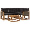 vidaXL Set vanjskih sofa 5 kom. Prirodna i crna