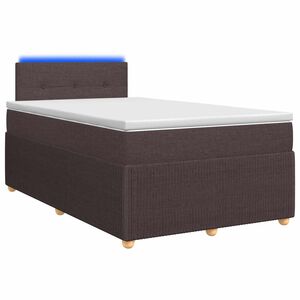 vidaXL Boxspring krevet s madracem Tamno smeđa 120 x 190 cm Tkanina
