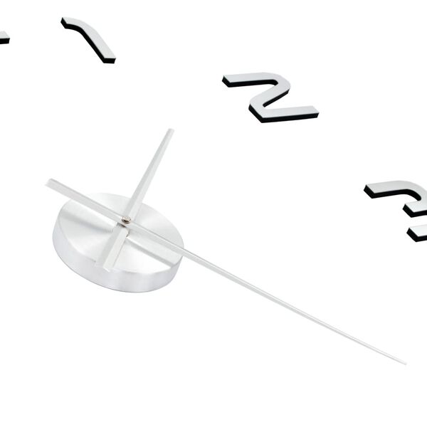 vidaXL 3D zidni sat moderni dizajn 100 cm XXL srebrni