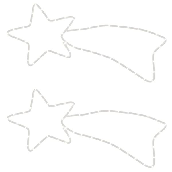 vidaXL Božićne figure zvijezda padalica 48 LED tople bijele 65 x 28 cm