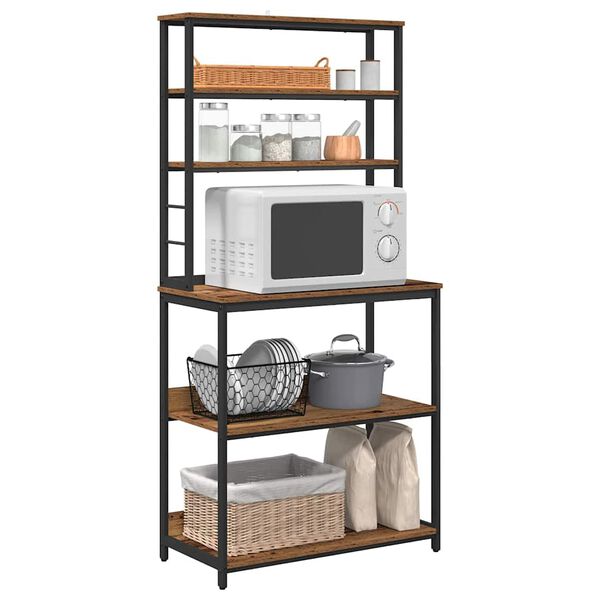 vidaXL Kuhinjska polica Staro drvo 80 x 40 x 168 cm Konstruirano drvo