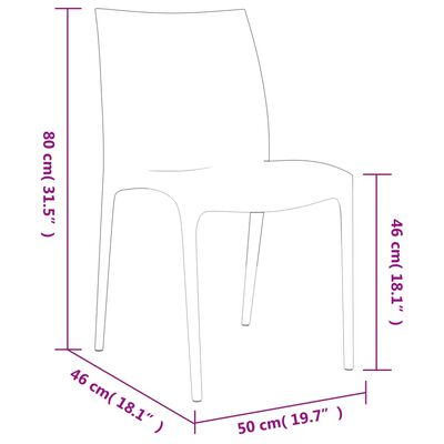 vidaXL Vrtne stolice 2 kom antracit 50 x 46 x 80 cm od polipropilena