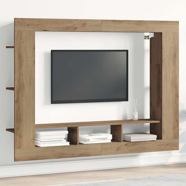 vidaXL TV ormar hrast artisan 152 x 22 x 113 cm Konstruirano drvo