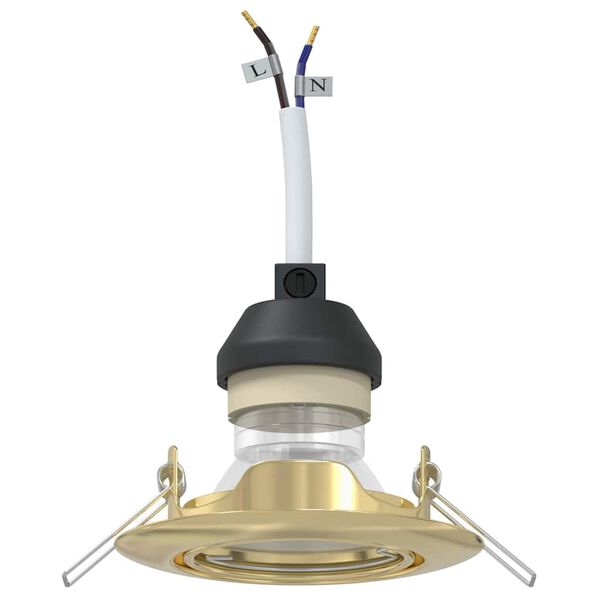 vidaXL Reflektor 6 pcs Zlatno 9 x 9 x 2.5 cm Metal