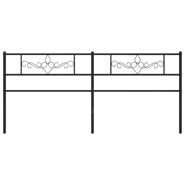 vidaXL Metalno uzglavlje crno 193 cm