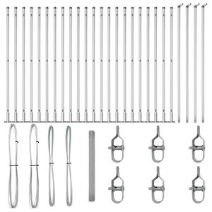 vidaXL Stup za ogradu Srebrna