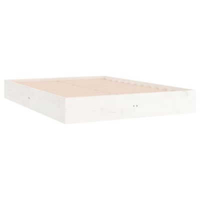 vidaXL Okvir za krevet od masivnog drva bijeli 160 x 200 cm