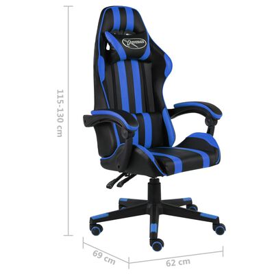 vidaXL Igraća stolica od umjetne kože crno-plava